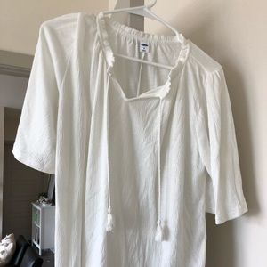 Old Navy White Flowy Top